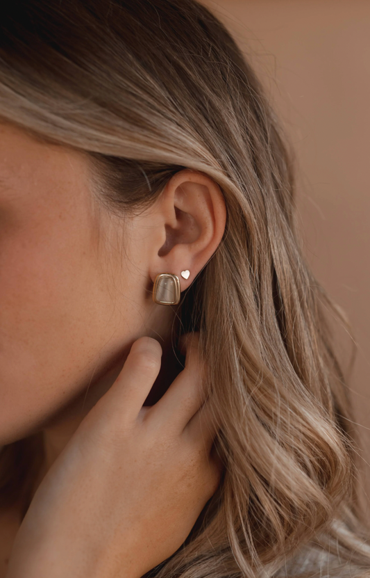 Dear Heart - Courage + A Soft Heart Earring Set