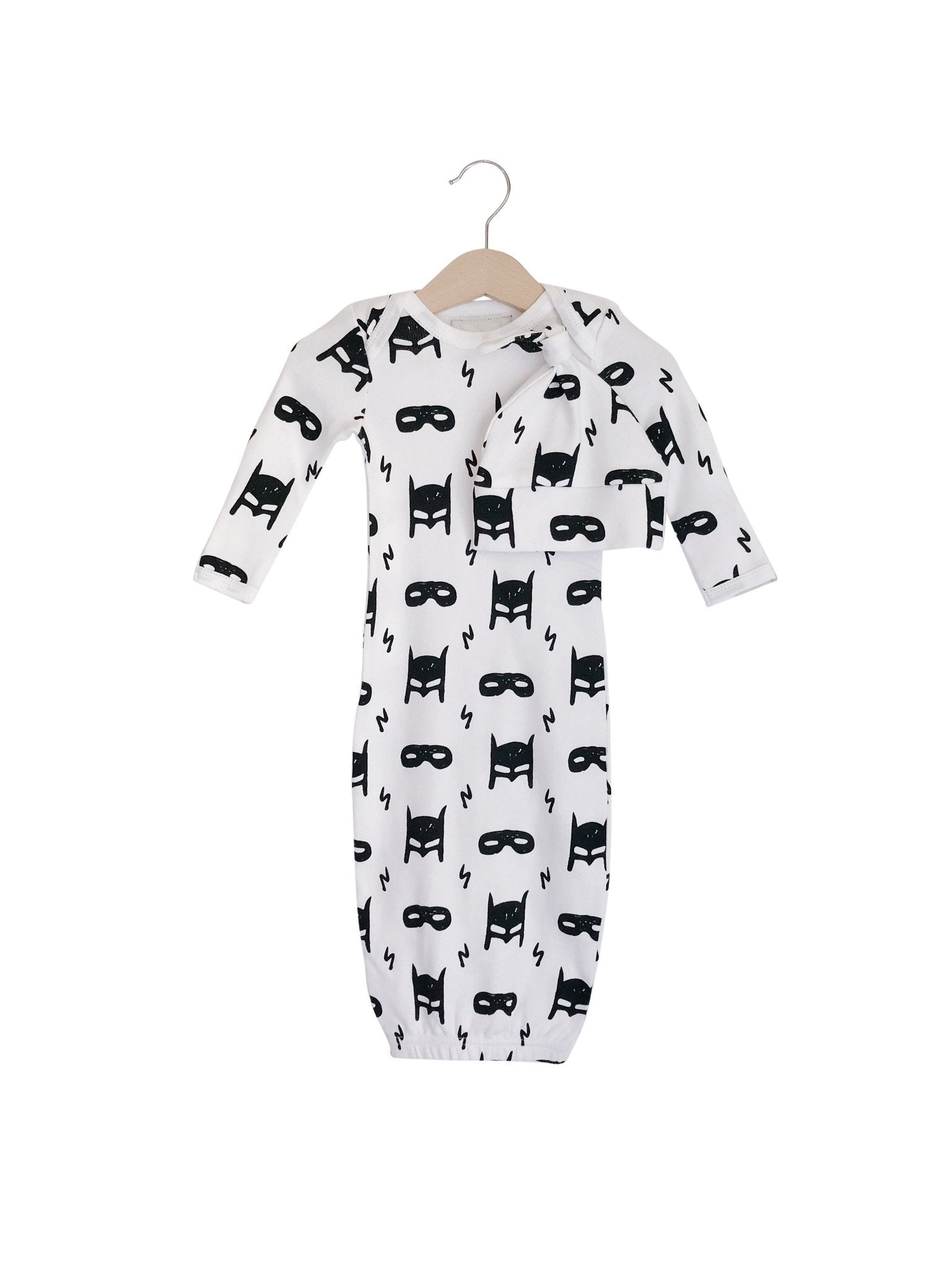Organic Knot Hat + Gown Set | GOTS Certified Organic Cotton | Signature Prints
