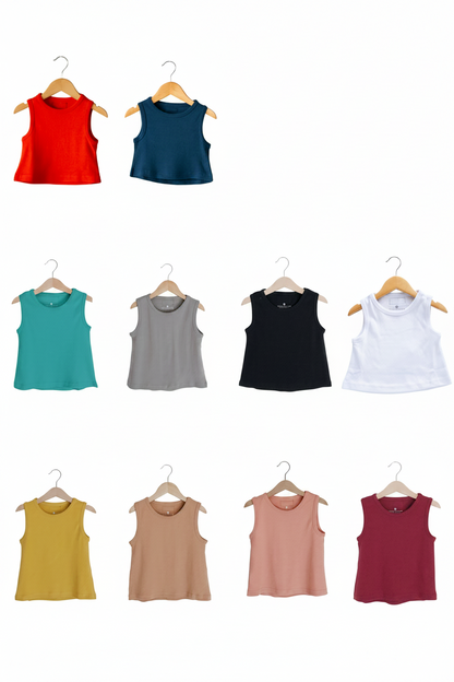 Organic Kids Tank | GOTS Certified Organic Cotton | Solid Colors