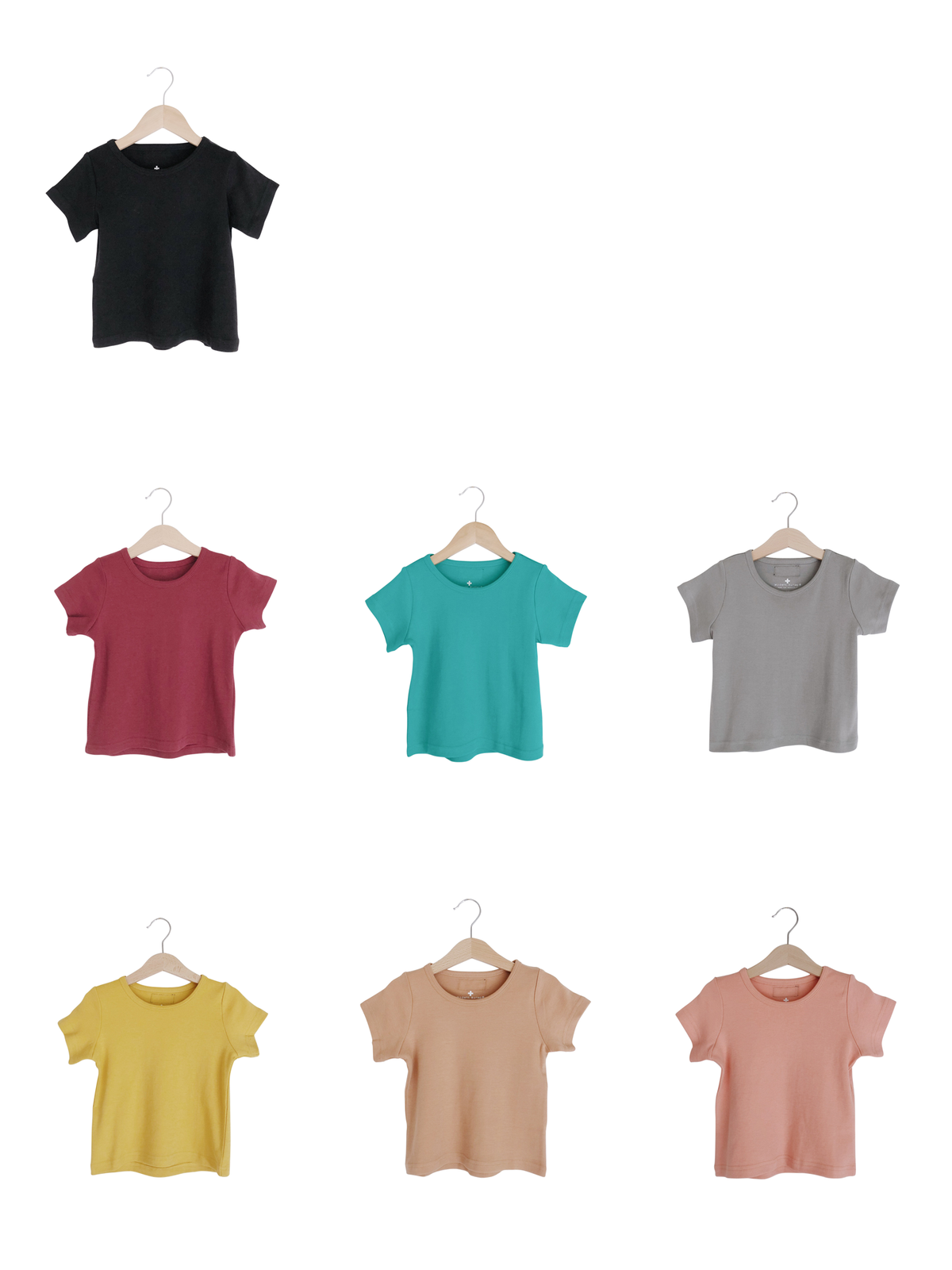 Organic baby and kids tee in solid colors – alternate view 2