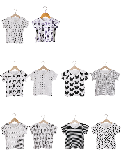 Signature print organic kids tee by Modern Burlap