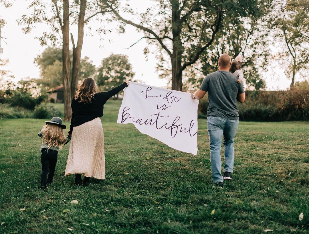 Life Is Beautiful Organic Swaddle + Wall Art | GOTS Certified Organic Cotton Muslin