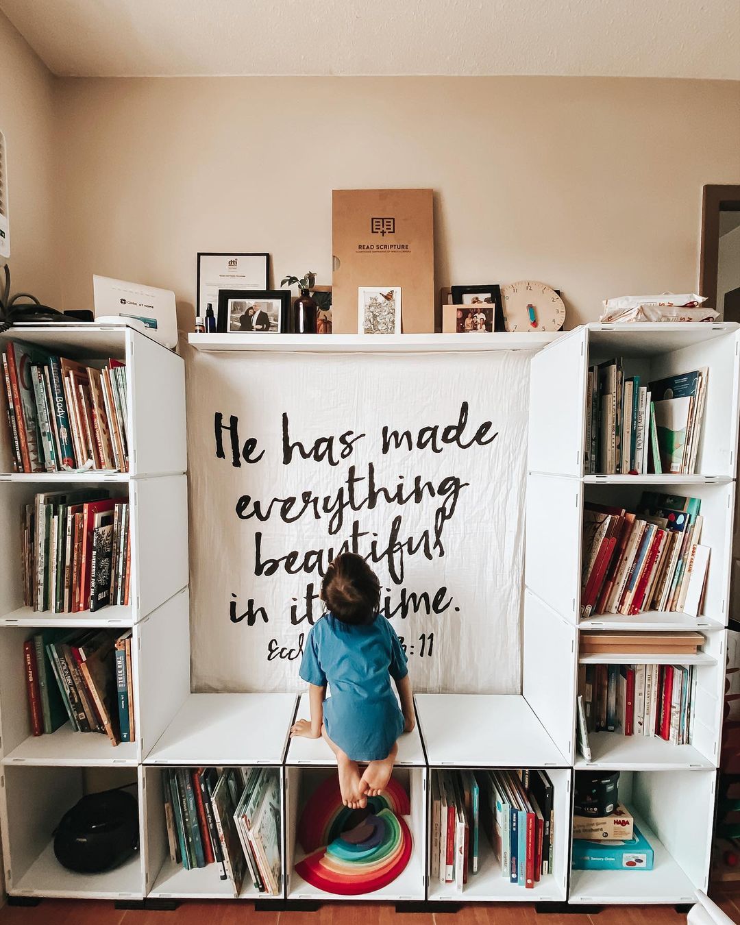 Ecclesiastes 3:11 Scripture swaddle and wall art by Modern Burlap