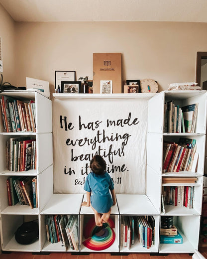 Ecclesiastes 3:11 Scripture swaddle and wall art by Modern Burlap