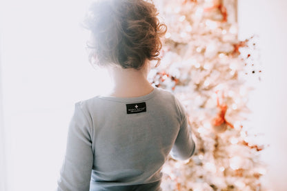 Organic Thermal Baby + Kids Pajama Set | Neutral Gray