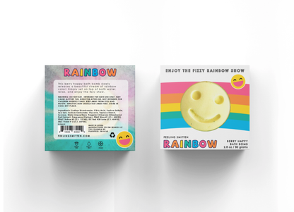 Feeling Smitten - Rainbow Happy Face Bath Bomb