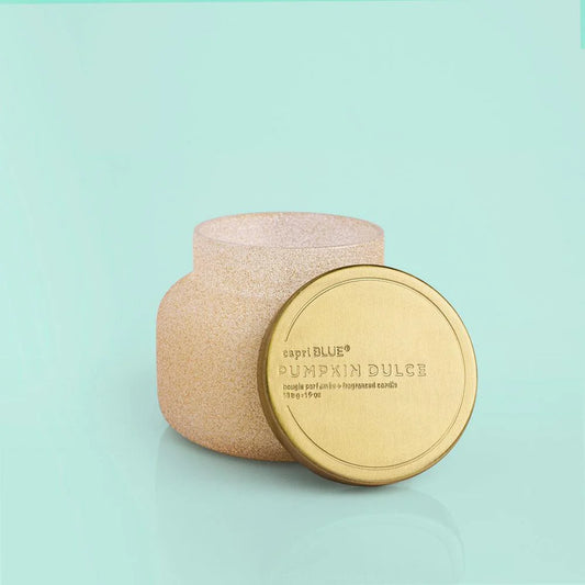 Capri Blue - Pumpkin Dulce Champagne Glitter Signature Jar, 19 oz