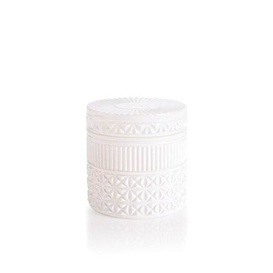 VOLCANO GILDED FACETED JAR, 11 OZ