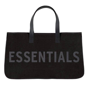 Blk Canvas Tote-Essentials