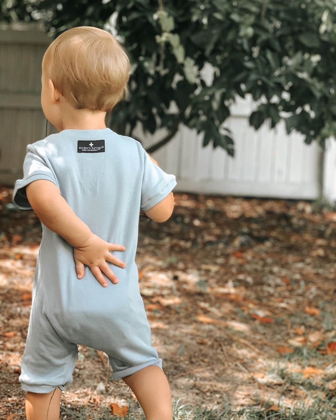 Organic short sleeve zip romper in solid colors – alternate view 8