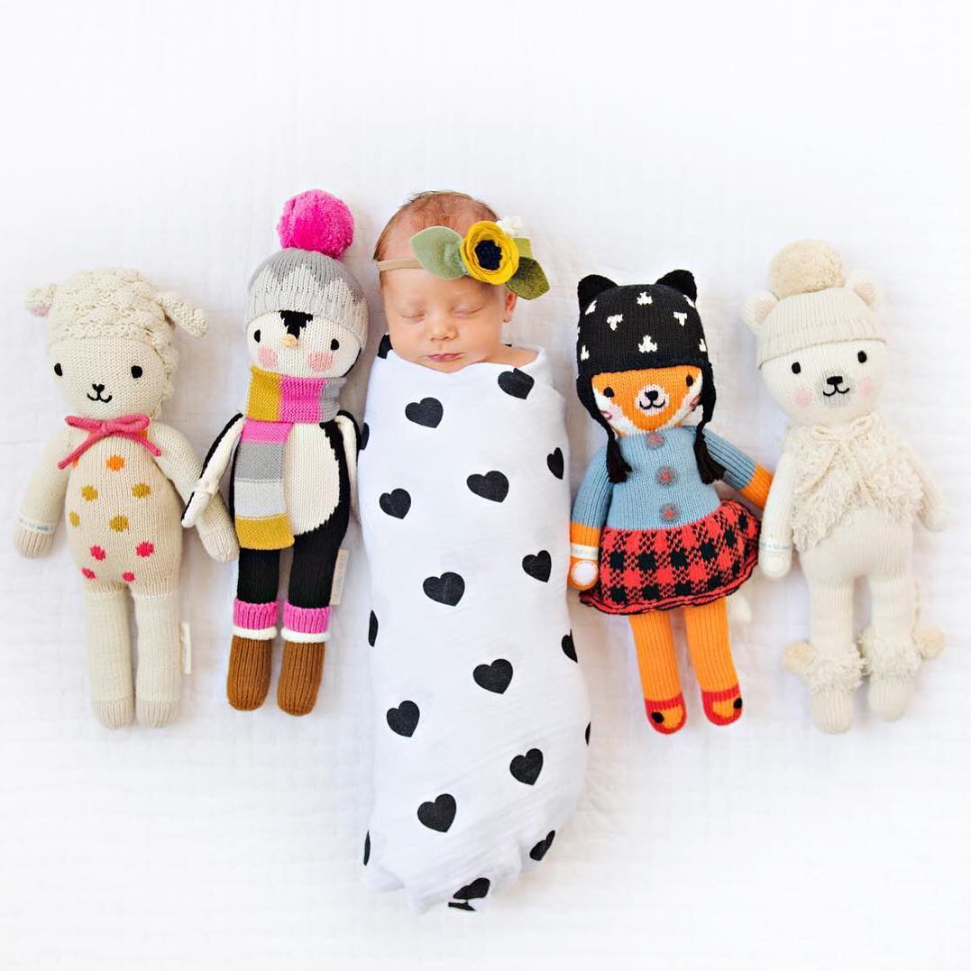 Heart Organic Swaddle | GOTS Certified Organic Cotton Muslin