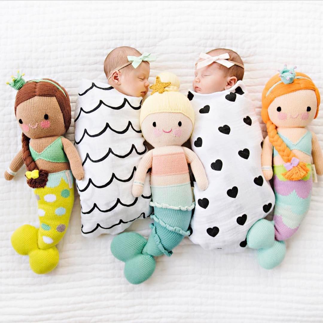 Waves Organic Swaddle | GOTS Certified Organic Cotton Muslin