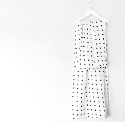 Swiss Cross organic cotton muslin swaddle by Modern Burlap