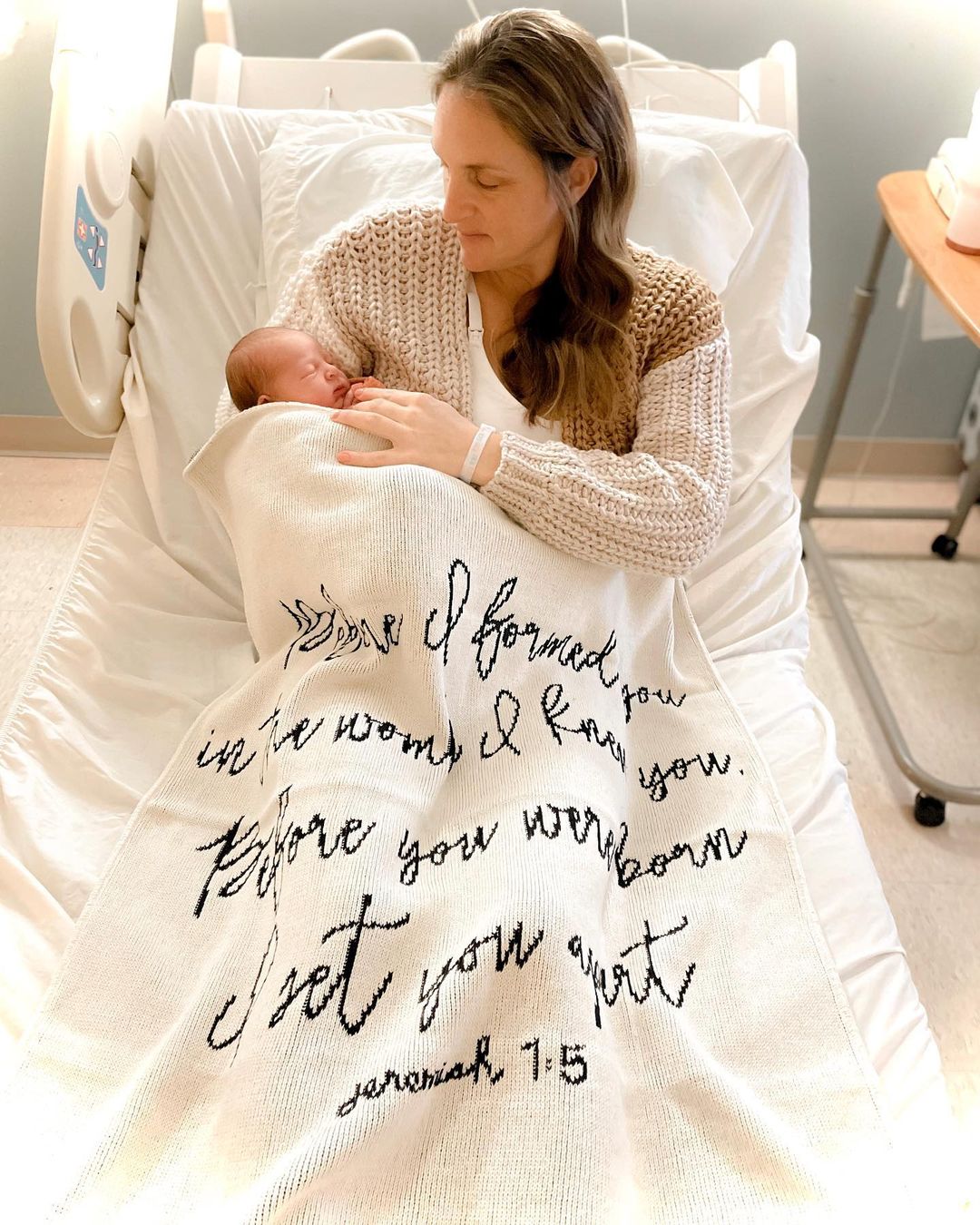 Jeremiah 1:5 Recycled Cotton Throw Blanket | Made in USA