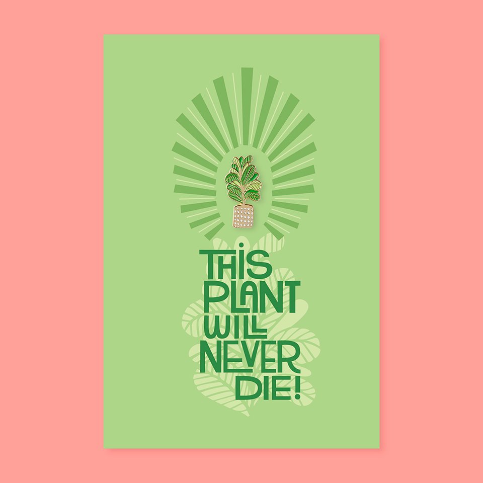 The Good Twin -  Plant Pin + Post Card