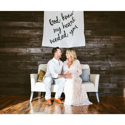 God Knew My Heart Needed You organic cotton muslin swaddle by Modern Burlap