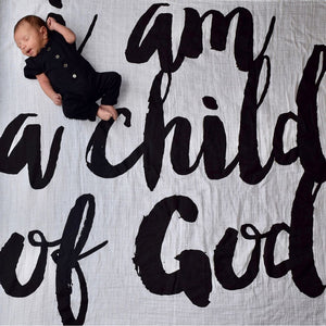 
                  
                    Load image into Gallery viewer, Organic Swaddle + Wall Art -  I am a child of God
                  
                