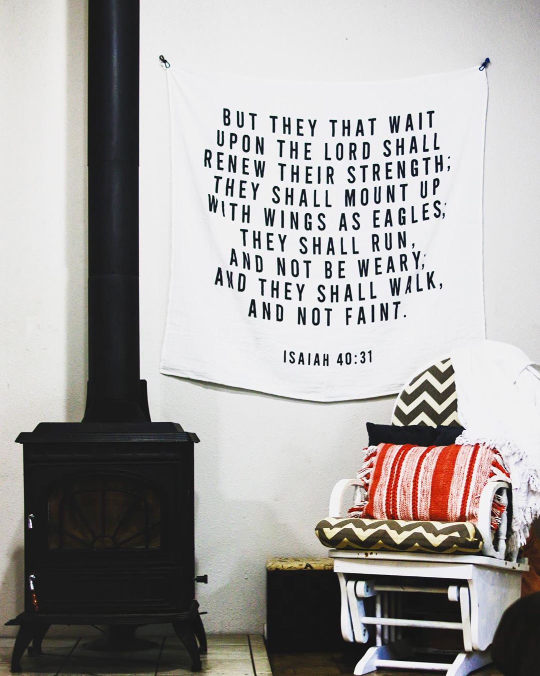 Isaiah 40:31 Scripture Swaddle | GOTS Certified Organic Cotton Muslin