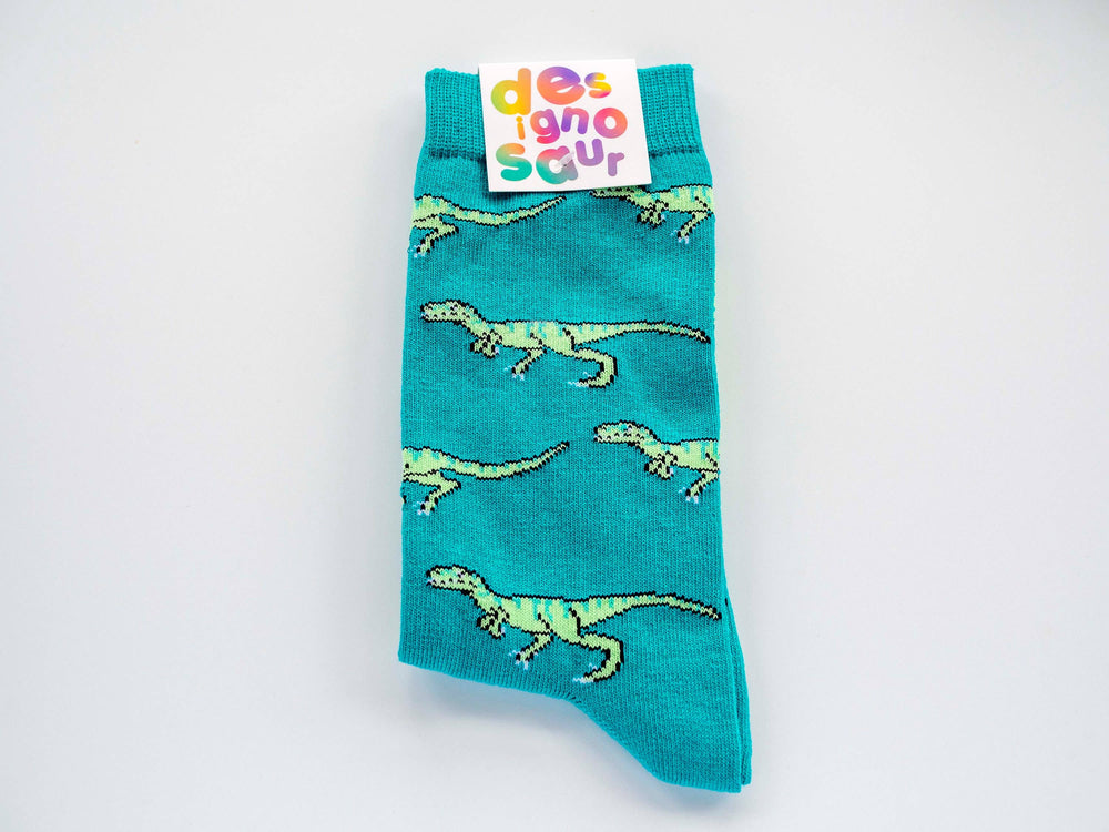 designosaur - Raptor dinosaur socks