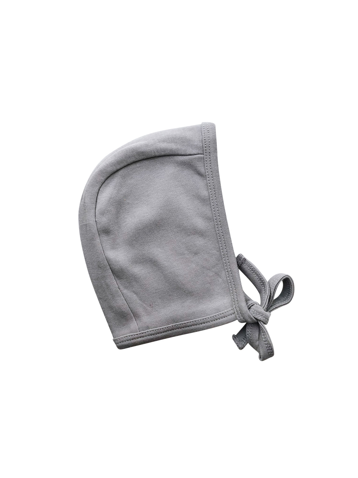 Neutral Gray Organic Baby Bonnet — product photograph.