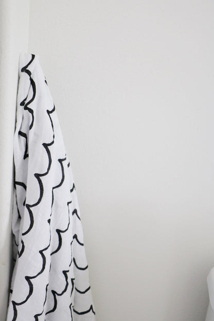 Waves Organic Swaddle | GOTS Certified Organic Cotton Muslin