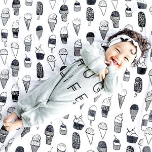 
                  
                    Load image into Gallery viewer, Organic Swaddle + Wall Art - Ice Cream Love ©
                  
                