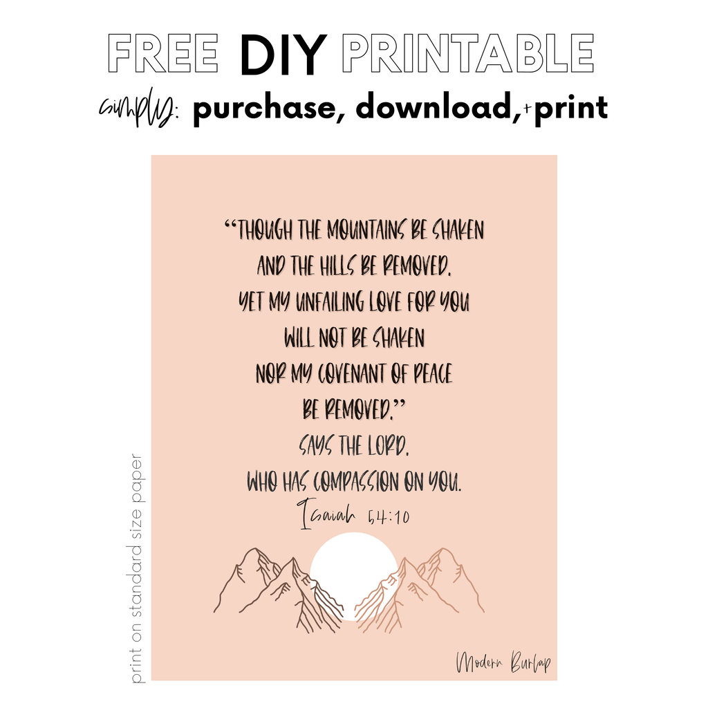 Printable Modern Burlap