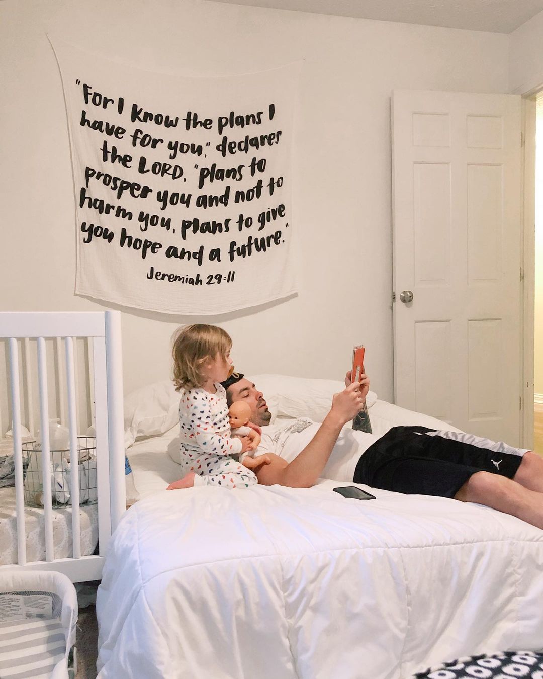 Jeremiah 29:11 Scripture swaddle and wall art by Modern Burlap