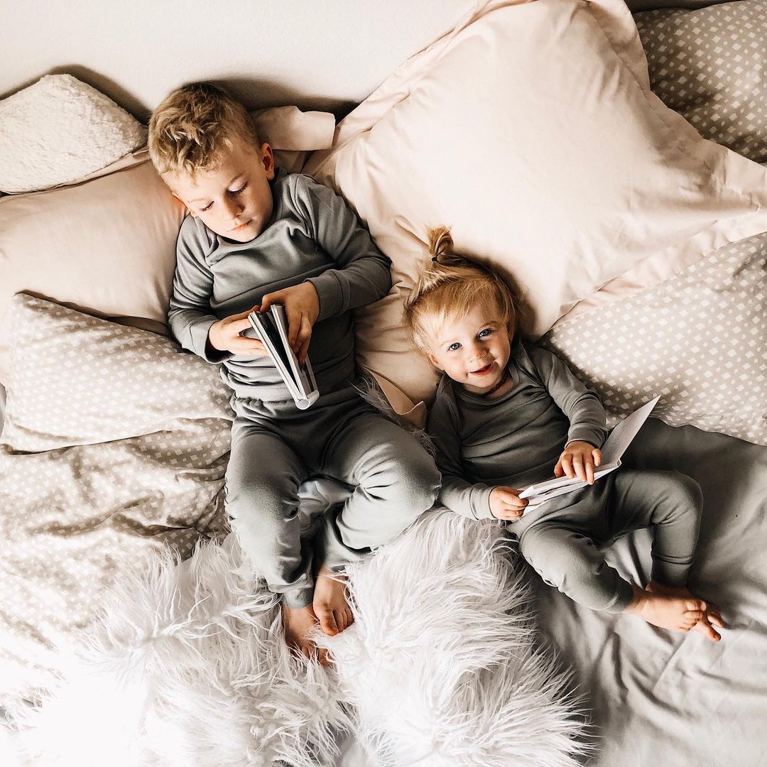 Organic Baby + Kids Pajama Set | Neutral Gray