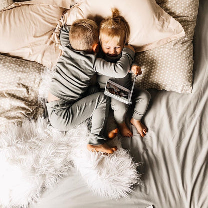 Organic Baby + Kids Pajama Set | Neutral Gray