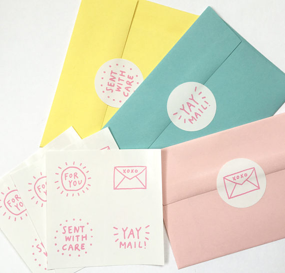 Envelope Seal Stickers! 12 Pack