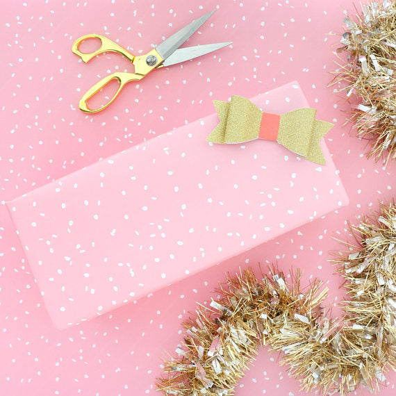 Wrapping Paper -  Pink Snowfall