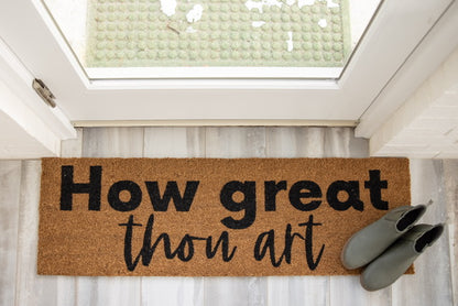 XL Christian Doormat | How Great Thou Art | Coconut Coir
