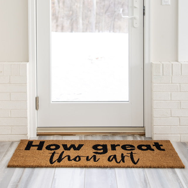 XL Christian Doormat | How Great Thou Art | Coconut Coir