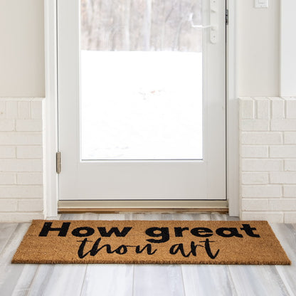 XL Christian Doormat | How Great Thou Art | Coconut Coir