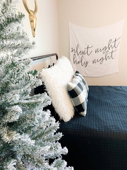 Silent Night Holy Night Scripture Swaddle | GOTS Certified Organic Cotton Muslin