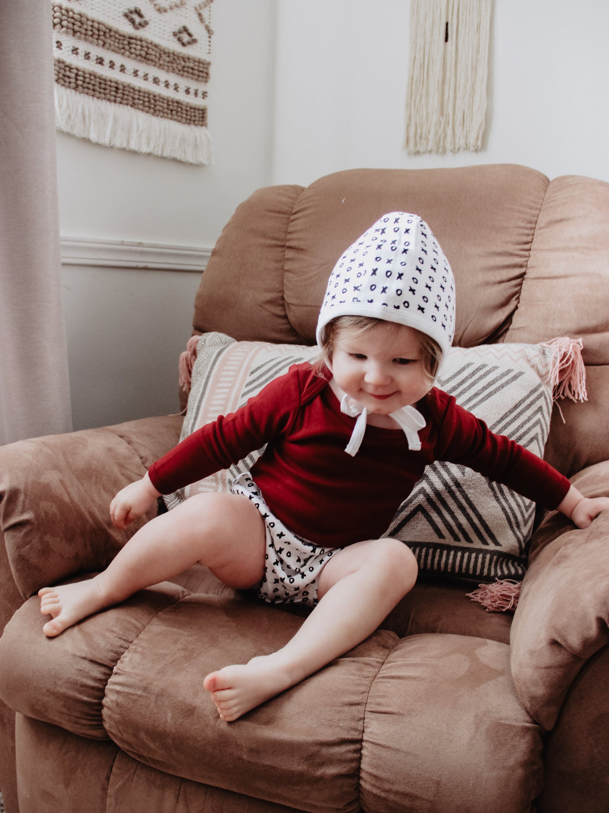 Organic Baby Bonnet | GOTS Certified Organic Cotton | Signature Prints | Sizes 0 to 24 Months