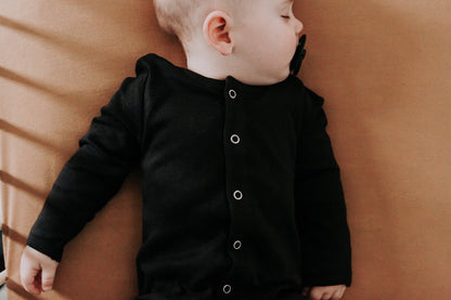 Organic Button Footie | GOTS Certified Organic Cotton | Solid Colors