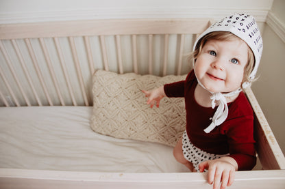 Organic Baby Bonnet | GOTS Certified Organic Cotton | Signature Prints | Sizes 0 to 24 Months