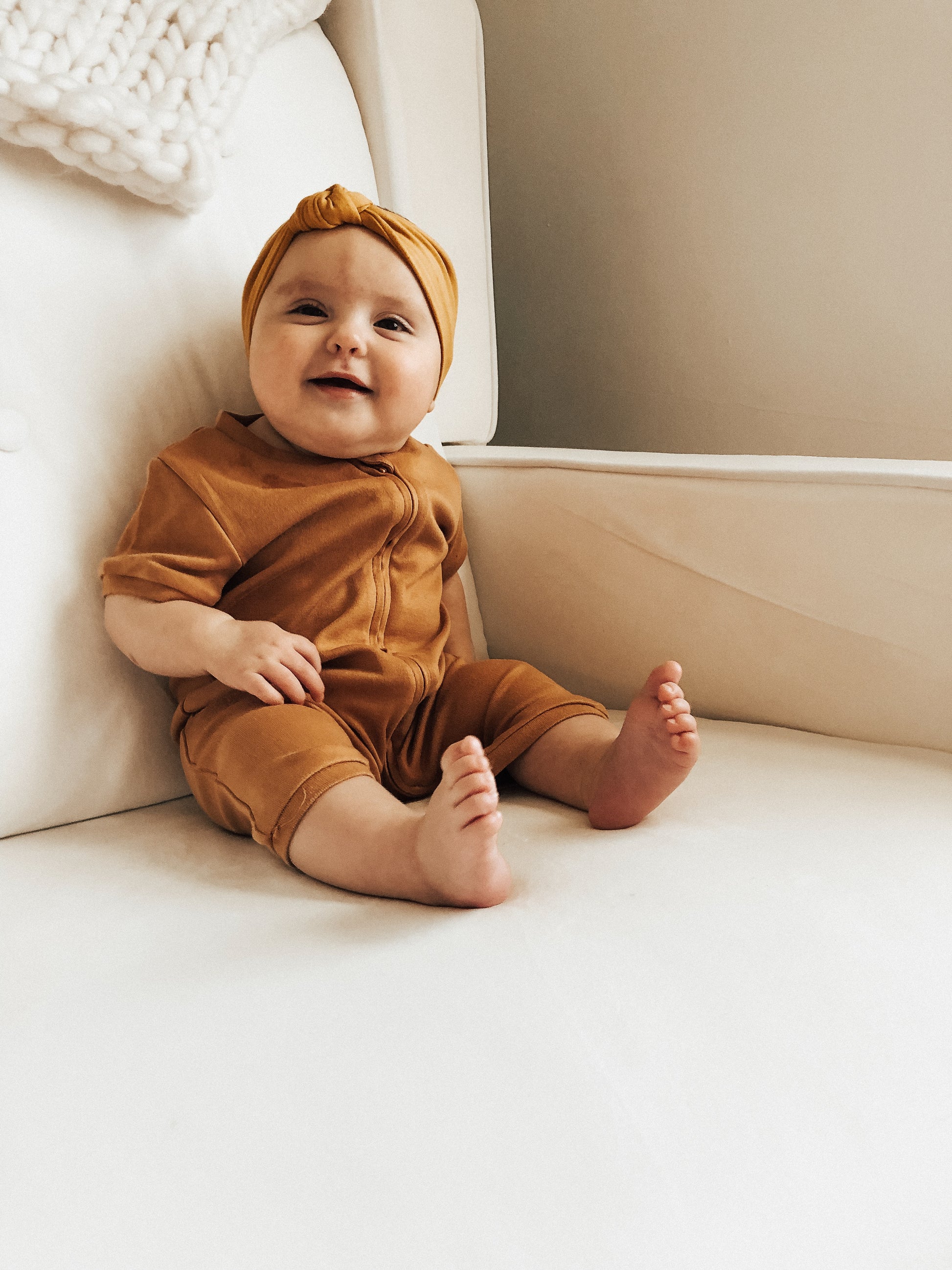 Organic Short Sleeve Zip Romper | GOTS Certified Organic Cotton | Solid Colors