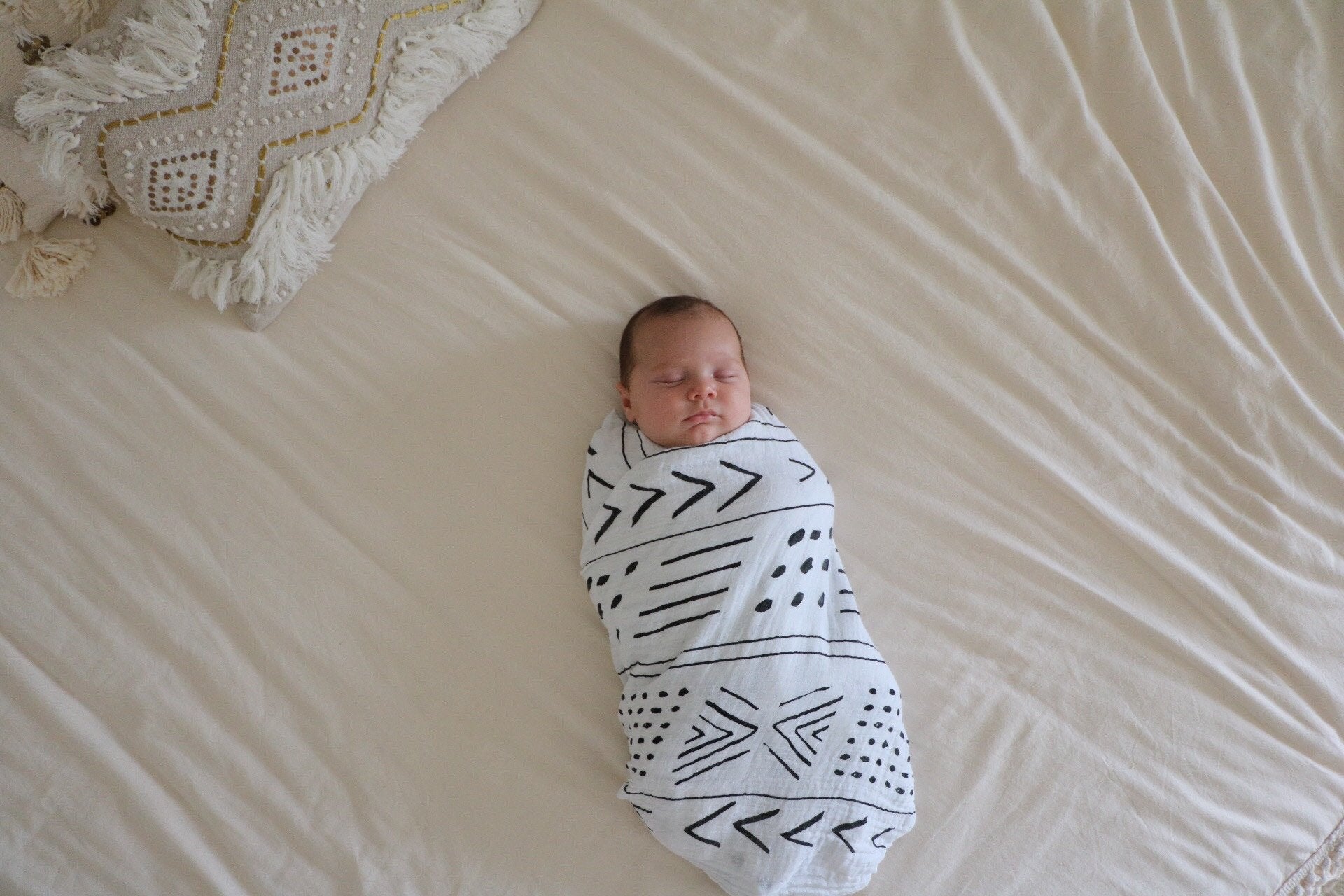 Mud Cloth Organic Swaddle | GOTS Certified Organic Cotton Muslin
