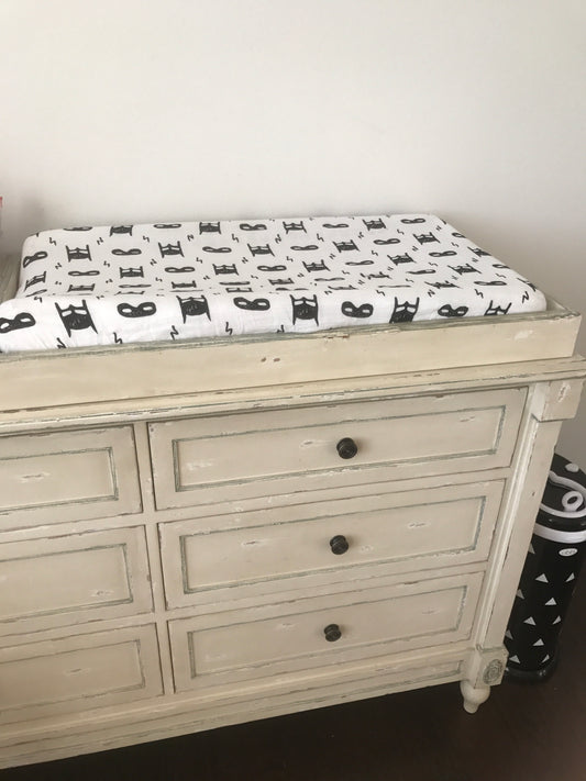 Hero Struck organic changing pad cover by Modern Burlap