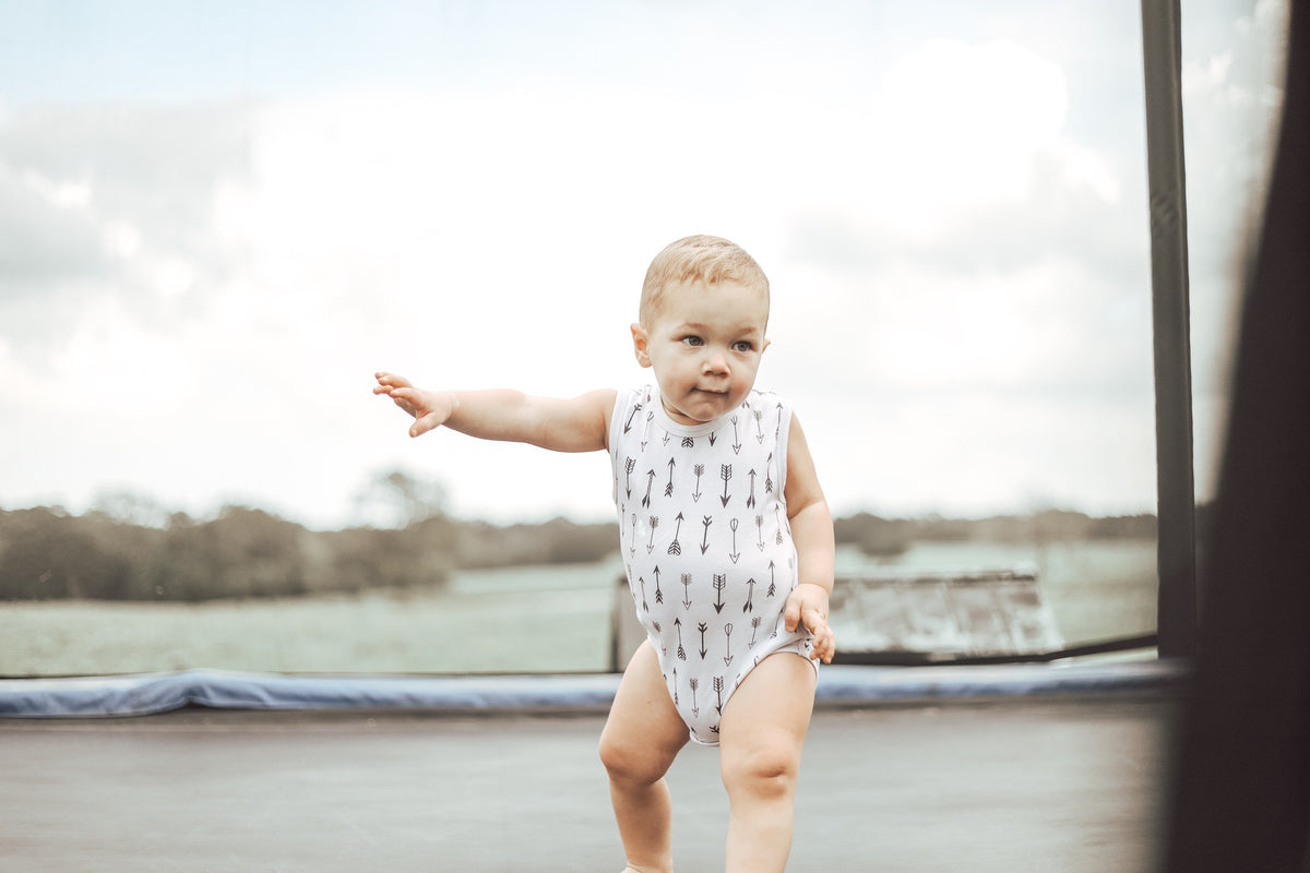 Organic Baby Tank Bodysuit | GOTS Certified Organic Cotton | Signature Prints | Sizes 0 to 24 Months