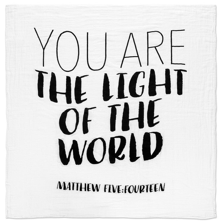 Matthew 5:14 Scripture Swaddle | GOTS Certified Organic Cotton Muslin