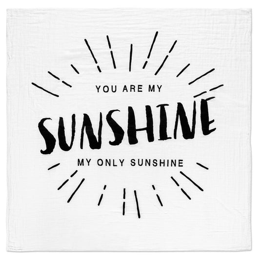 You Are My Sunshine organic muslin swaddle and wall art by Modern Burlap