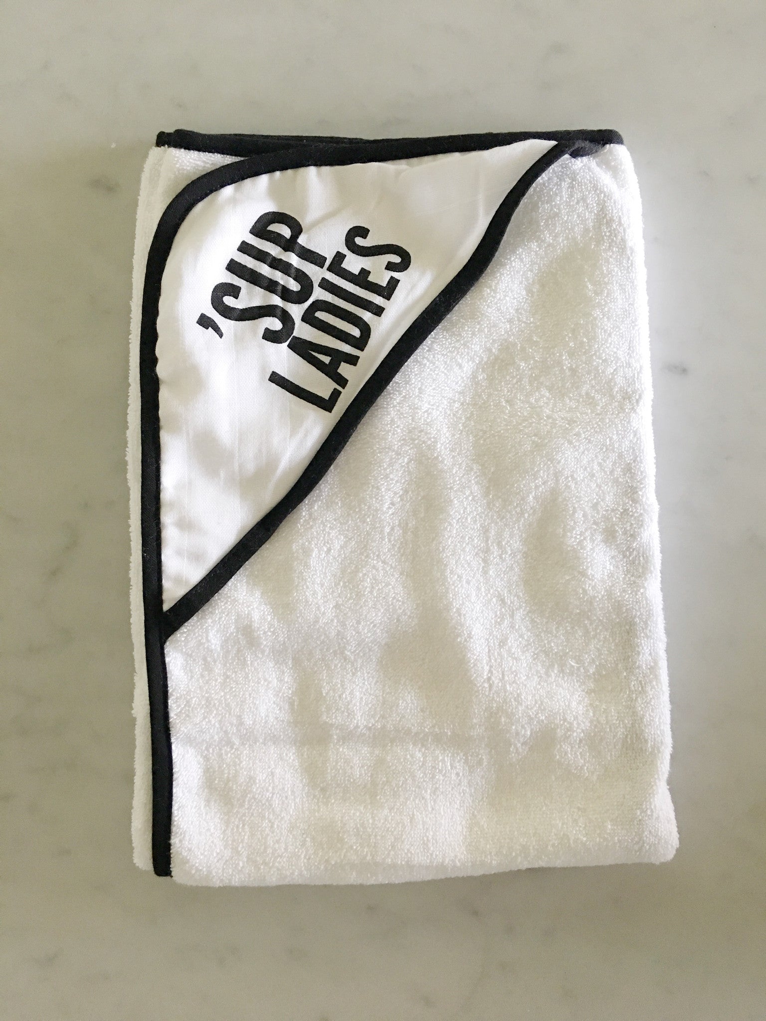 'Sup Ladies Muslin + Terry Hooded Baby Towel | GOTS Certified Organic Cotton Muslin Hood