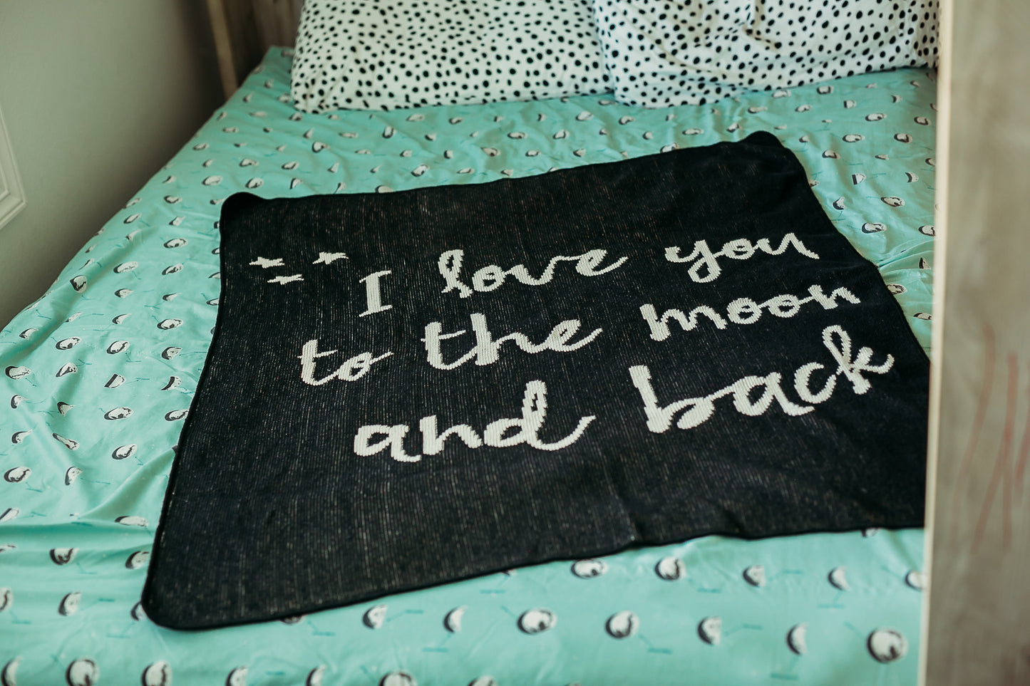 Love You to the Moon and Back Recycled Cotton Throw | Made in USA