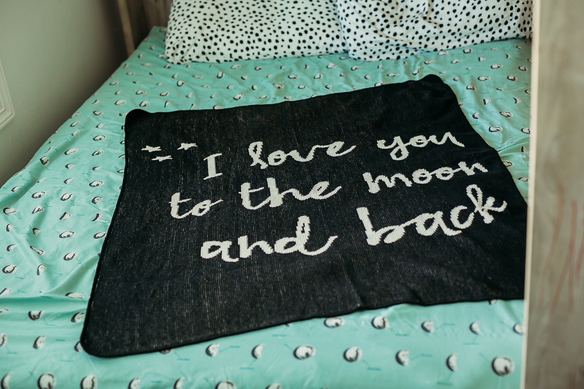 Love You to the Moon and Back Recycled Cotton Throw | Made in USA