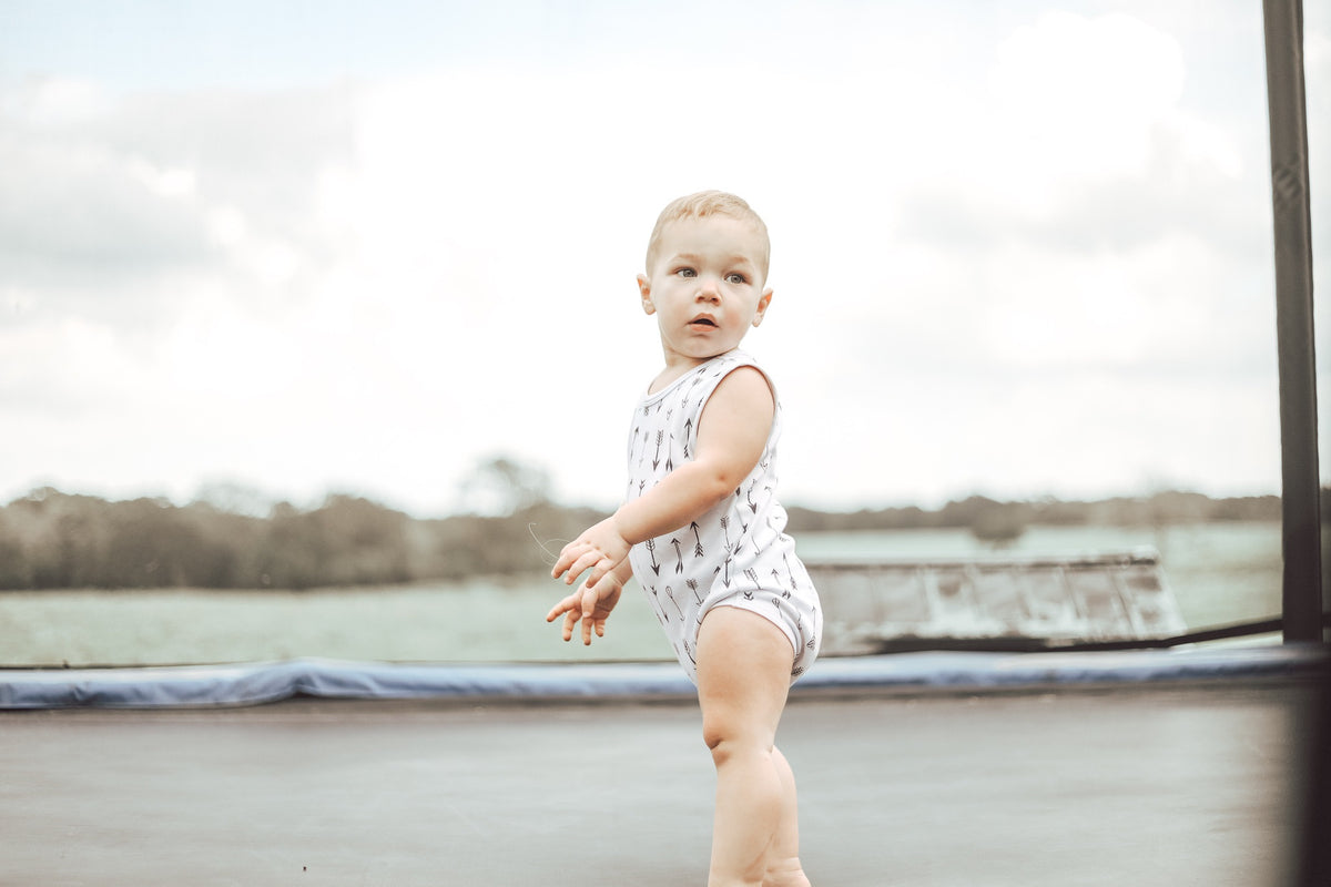 Organic Baby Tank Bodysuit | GOTS Certified Organic Cotton | Signature Prints | Sizes 0 to 24 Months