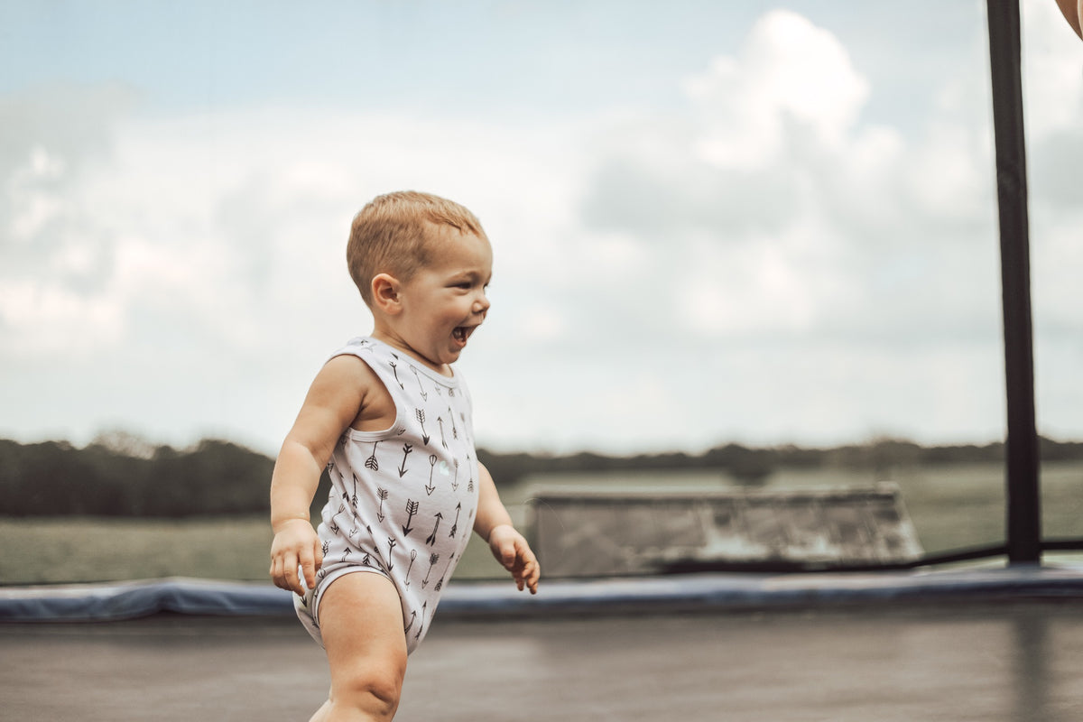 Organic Baby Tank Bodysuit | GOTS Certified Organic Cotton | Signature Prints | Sizes 0 to 24 Months